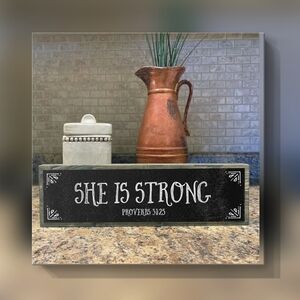 Handcrafted Wood & Metal Inspirational Sign